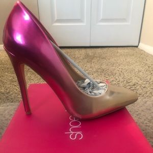 Shoedazzle Zyra Pink Ombré Size 10